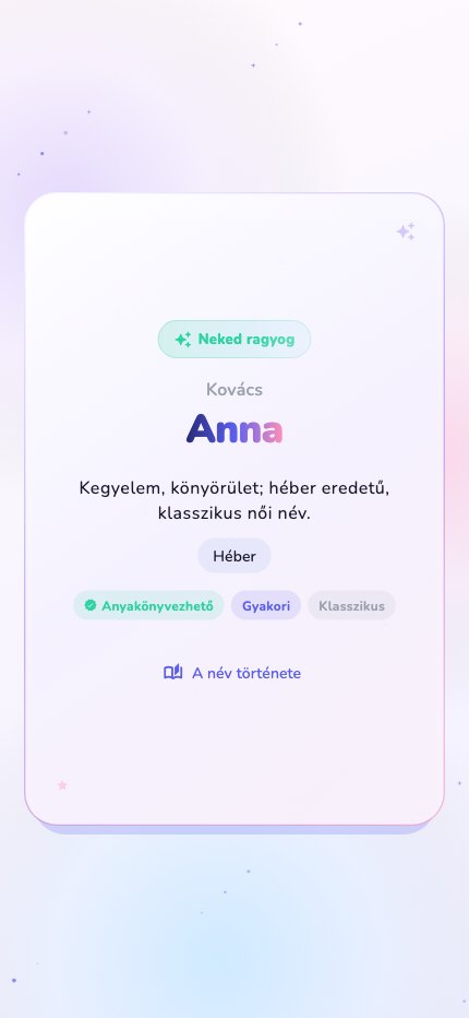 NameSwap névválasztó képernyő